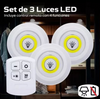 SET DE 3 LUCES LEDS INALAMBRICO